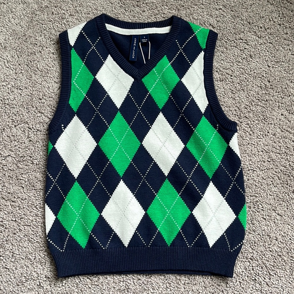 Janie and Jack Boys Argyle Sweater Vest
